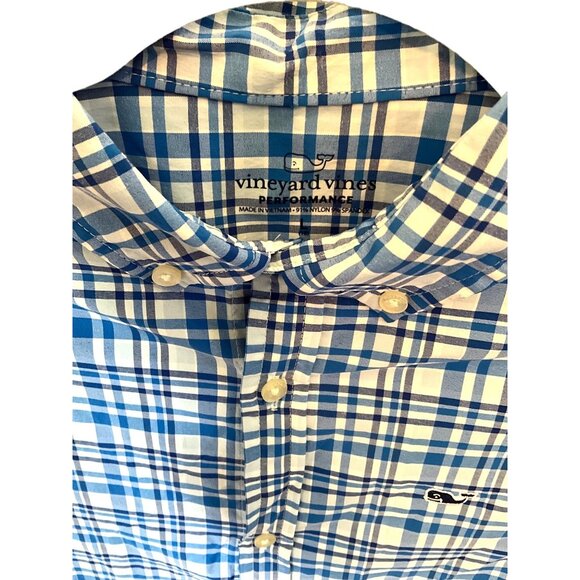 Vineyard Vines Youth Large (16)‎ Performance Long Sleeve Button Up Shirt Shades - Picture 2 of 7